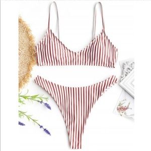 NWT Zaful Stripey Bikini